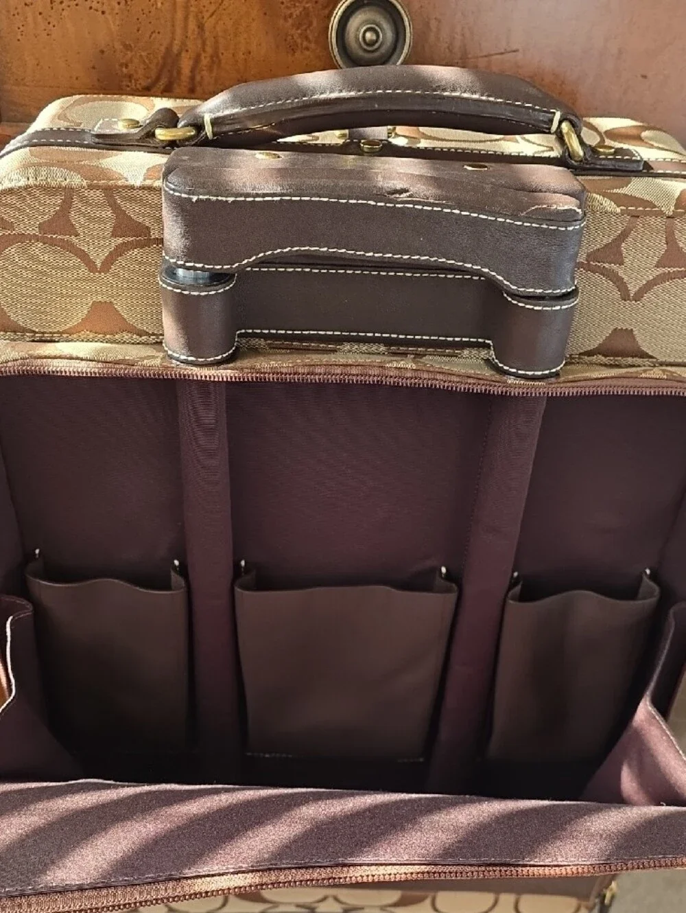 Coach Signature Carry-On Spinner Luggage - Picture 3 of 13